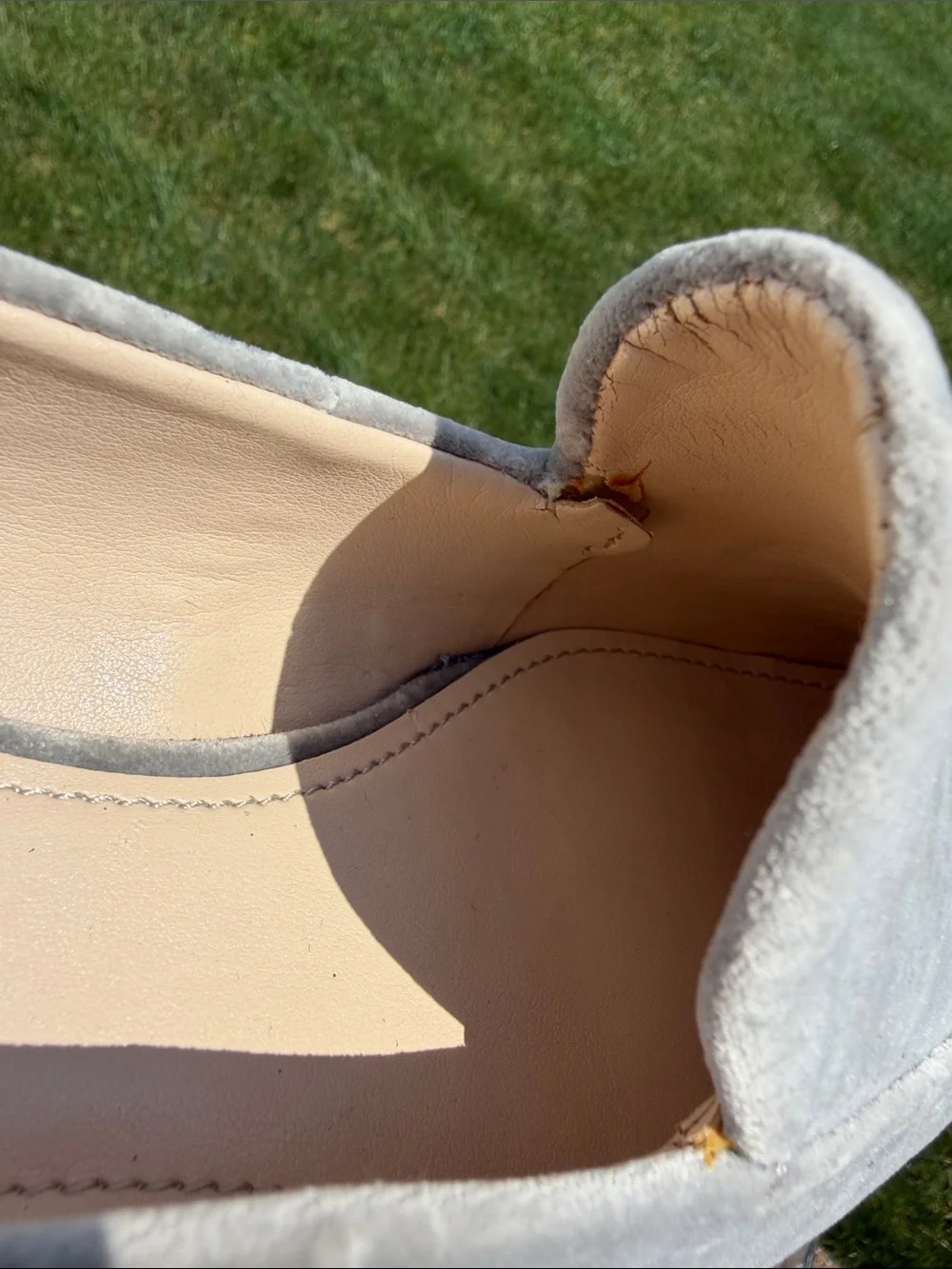 Nine West Light Gray Suede Slip-On Loafers
